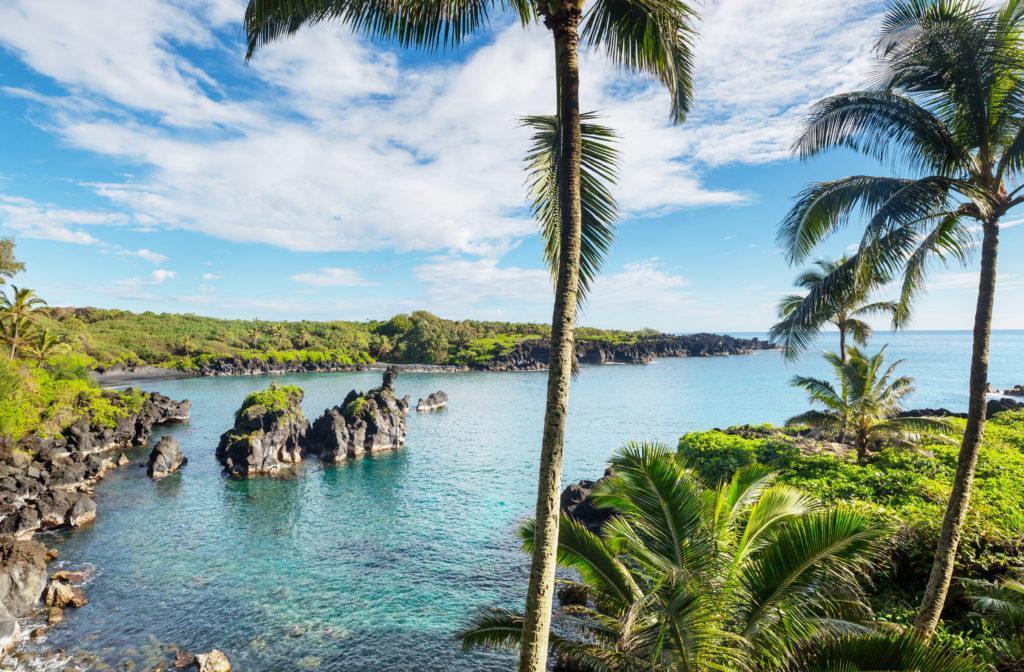 Beautiful tropical landscapes on Maui island, Hawaii honeymoon